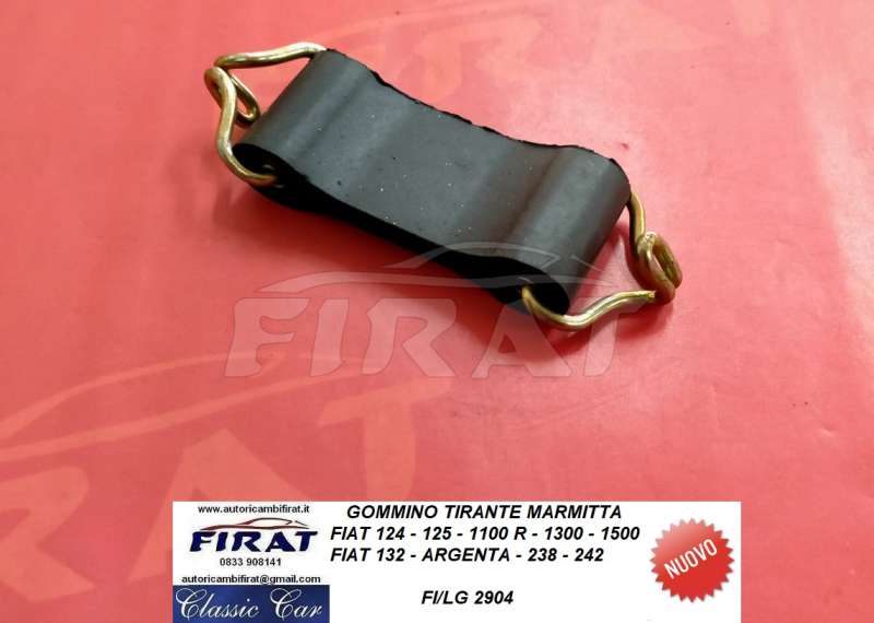 GOMMINO TIRANTE MARMITTA FIAT 1100 R 132 ARGENTA (2904)